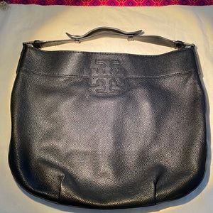 COPY - Authentic Tory Burch black leather bag.